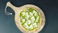 Pizza gorgonzola met groene groenten