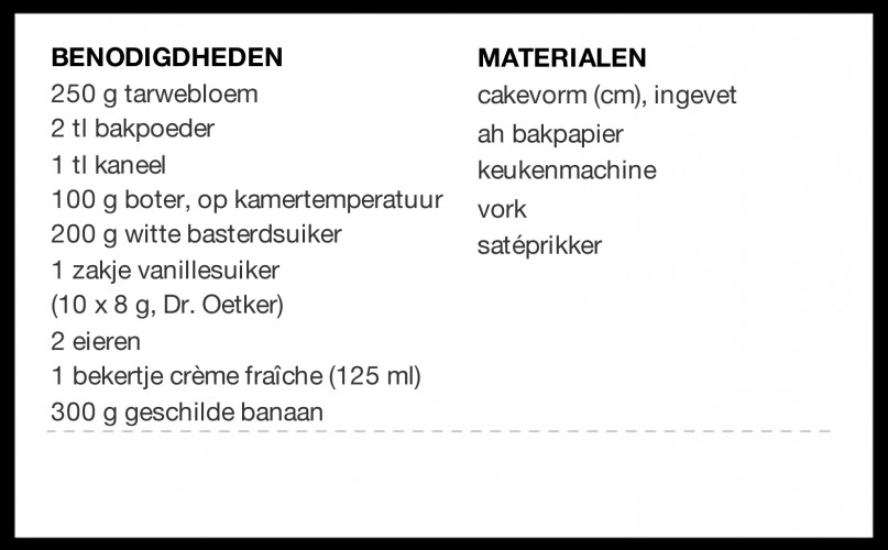 AHKL Bananenbrood Receptenlijst Basis