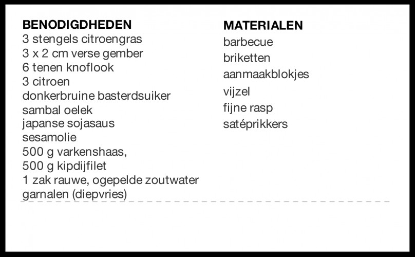 AHKL Sate Basis Receptenlijst
