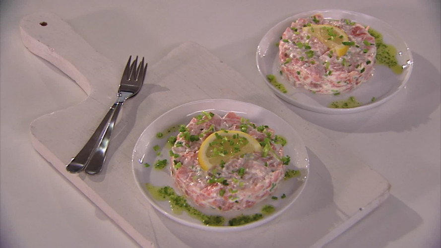 Zalmtartaar stap 9