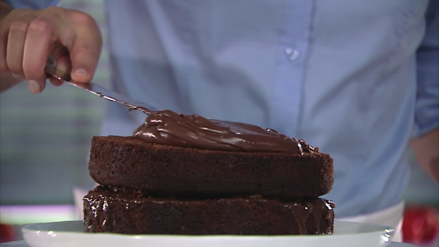 chocoladetaart stap 16