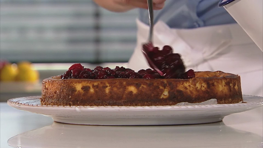 Frisse cranberrycheesecake stap 12