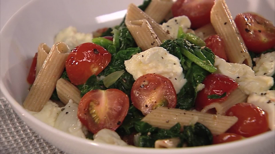 Penne met spinazie stap 9