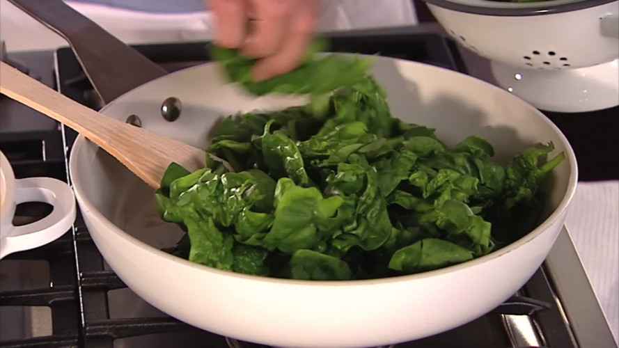 Penne met spinazie stap 6