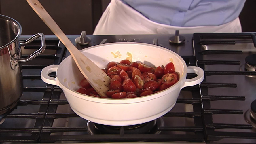 Penne met spinazie stap 5