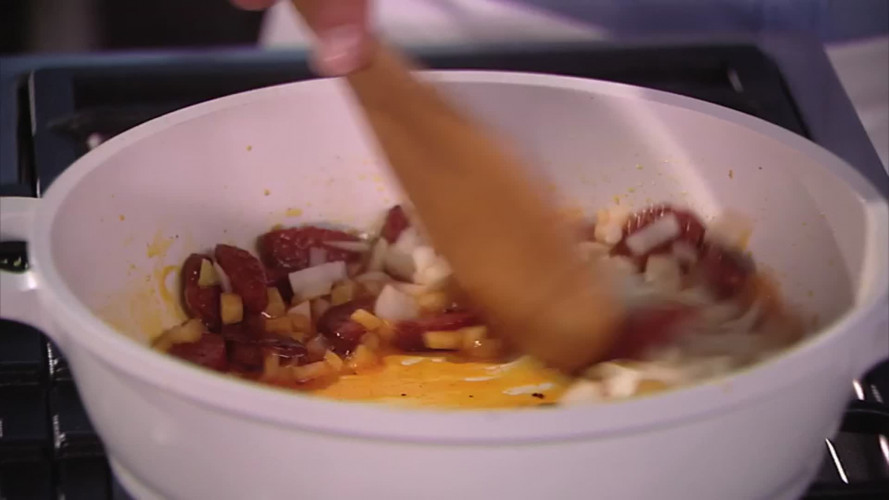 Spaanse vispan met linzen stap 4