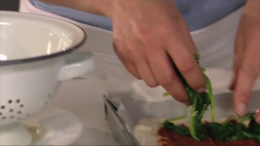 Plaattaart met spinazie en courgette stap 6