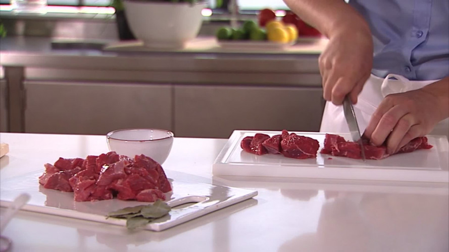 Runderstoofpotje met appelstroop stap 1