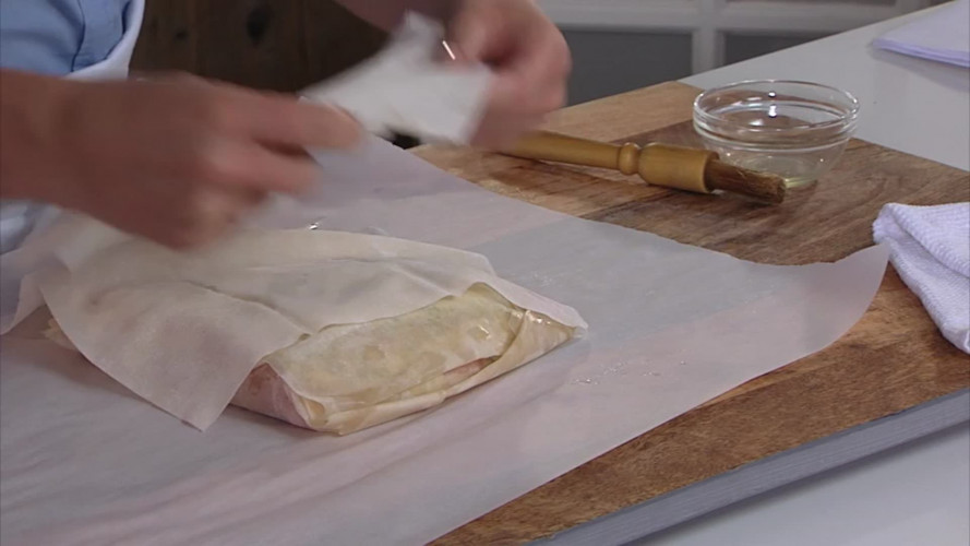 Zalm in filodeeg stap 8