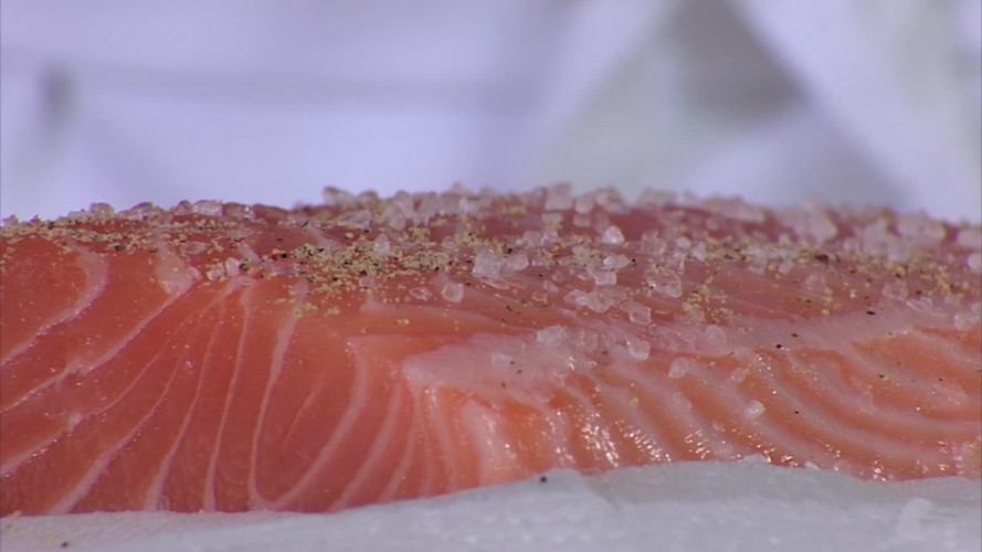 Zalm in filodeeg stap 2