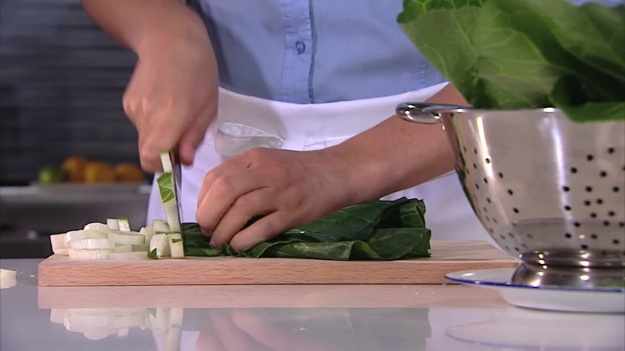 Vispakketje met paksoi en kokos stap 2