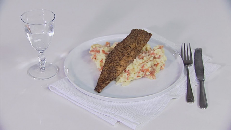 Gebakken hutspot met pepermakreel stap 7