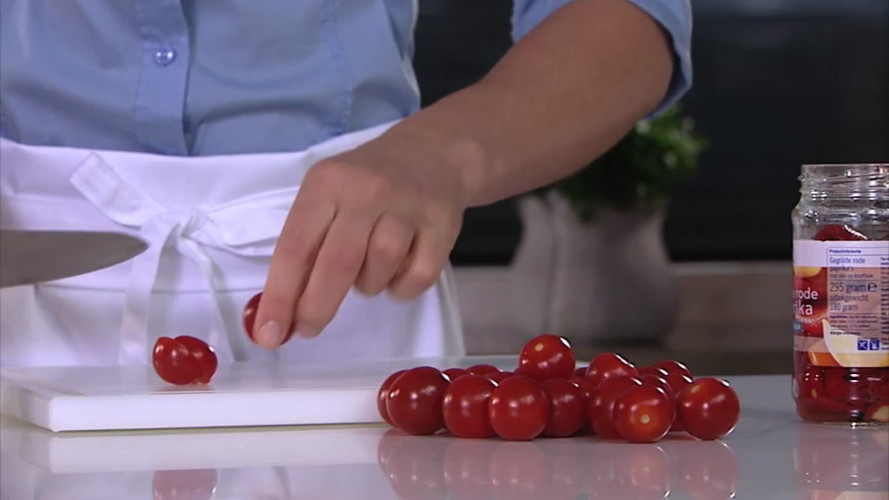 Pastasalade met basilicumolie stap 5