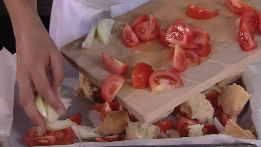 Oenkip met tomaat en rucola stap 7