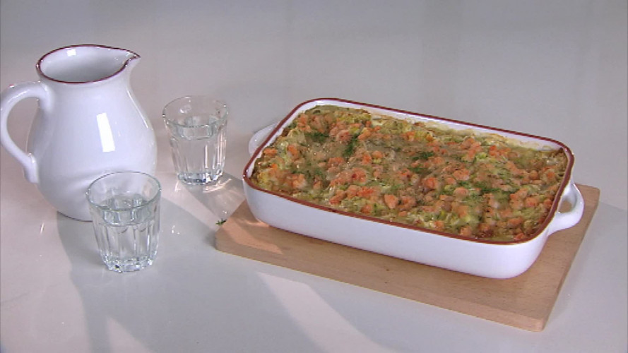 Vislasagne met prei stap 14