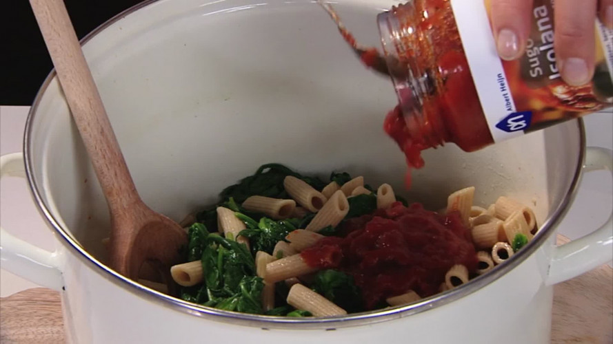 Ovenpasta met ei stap 6