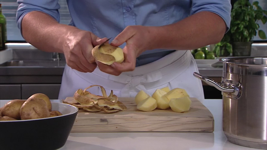 Spinaziestamppot met pit stap 1