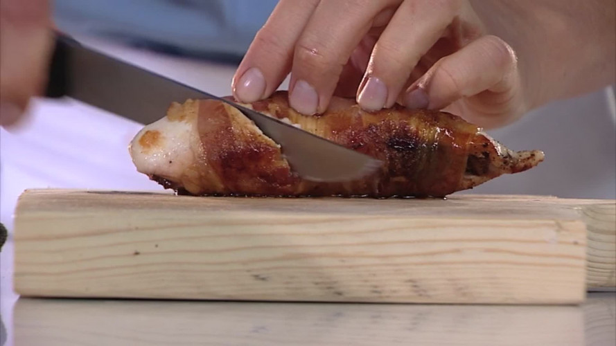 Gevulde kipfilet met rozijnen stap 9