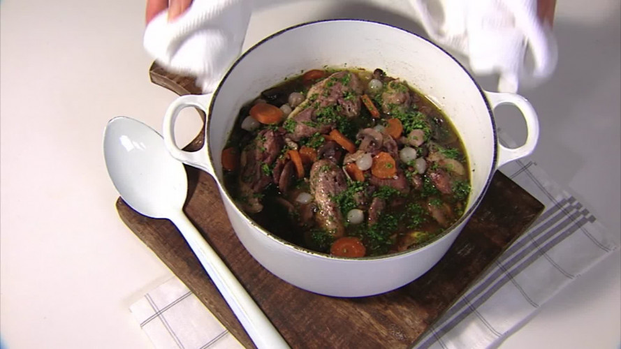 Stap voor stap coq au vin stap 14