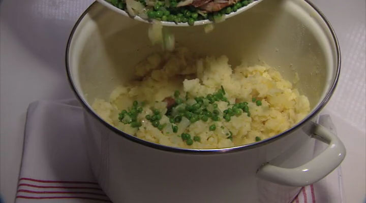 Erwtenstamppot met makreel stap 7