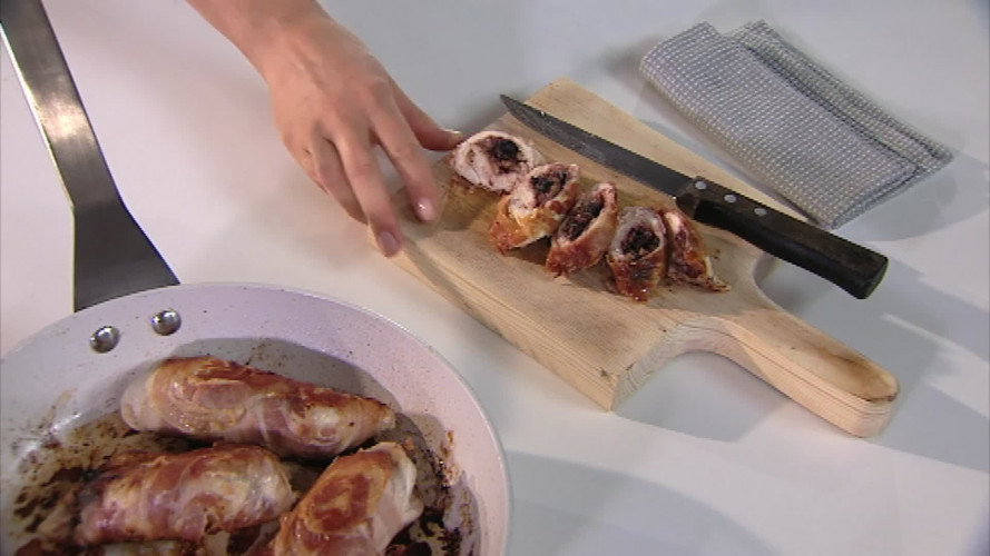 Gevulde kipfilet met rozijnen stap 10