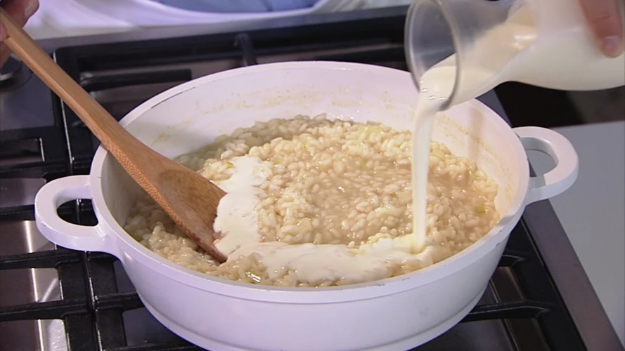 Paddenstoelenrisotto met spinazie stap 5