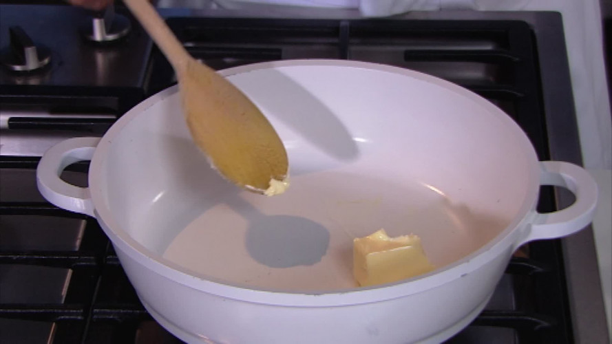 Risotto met rode wijn en slagroom stap 2