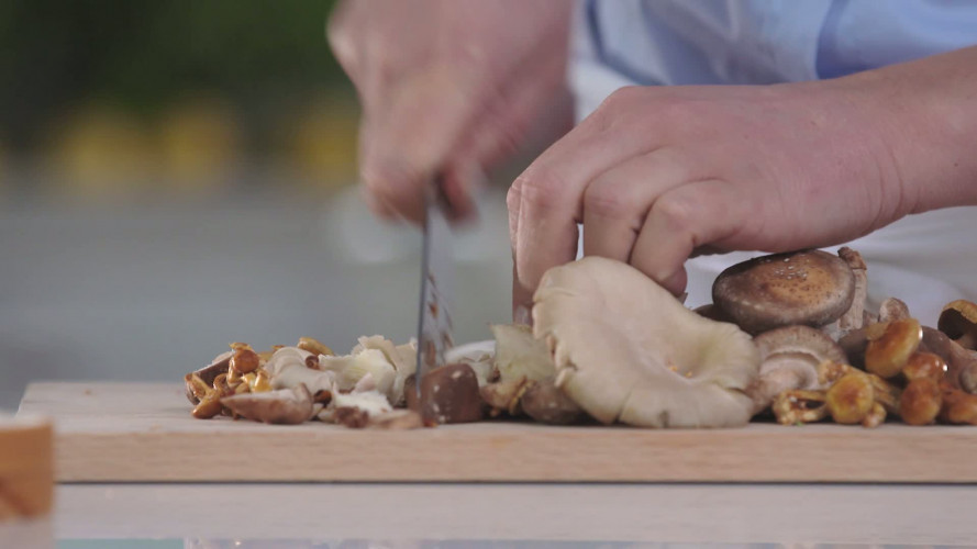 Kalkoen gevuld met paddenstoelen stap 2