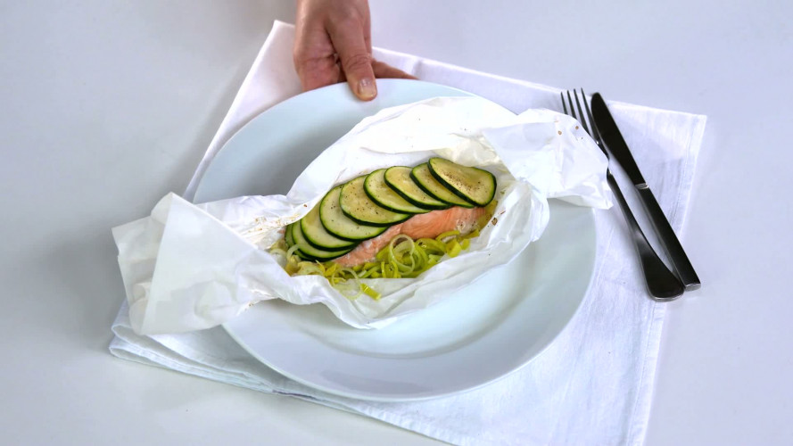 Zalm en papillotte stap 9