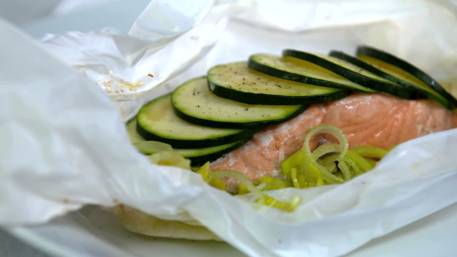 Zalm en papillotte