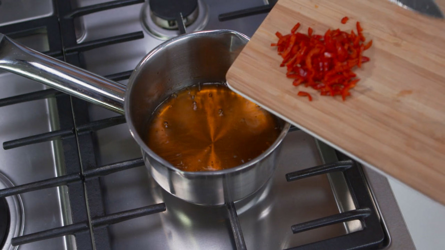 Garnalen met karamelsaus stap 8