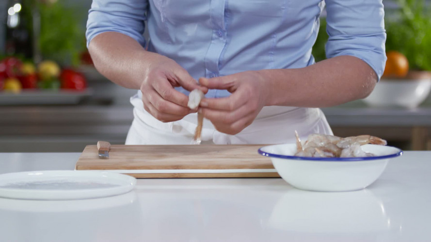 Garnalen met karamelsaus stap 9