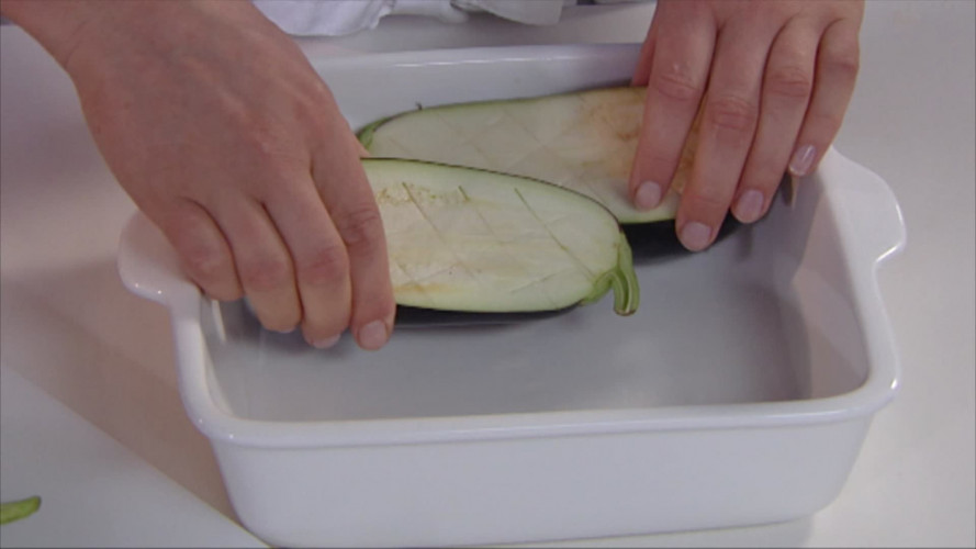 Geroosterde aubergines stap 3