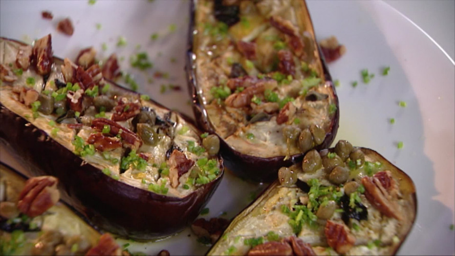 Geroosterde aubergines stap 9