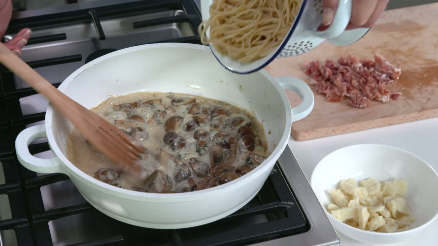 Pasta in babyparmezaan stap 7