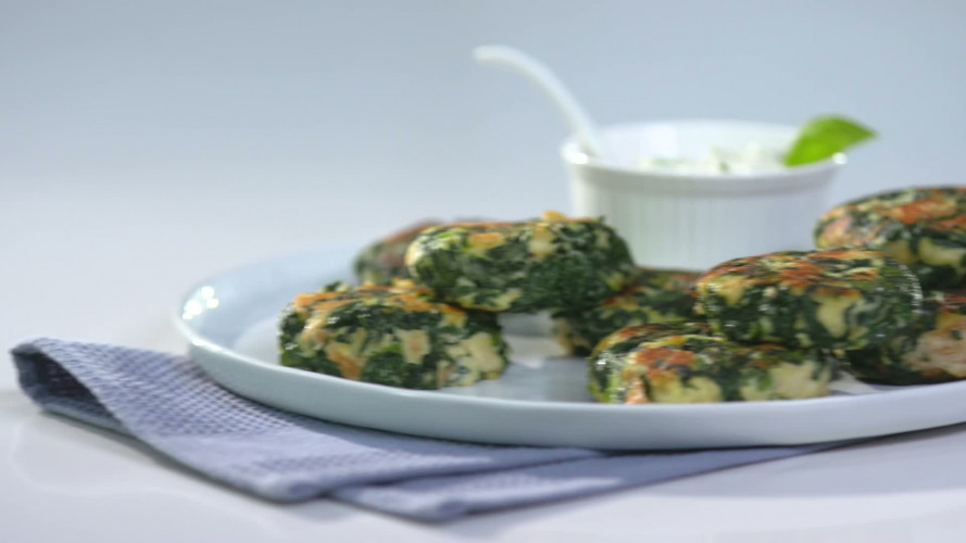 Spinaziekoekjes met crème fraîche stap 8