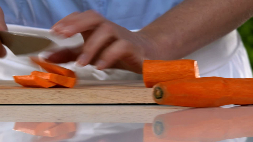 Groentefriet met gembermosterd stap 1