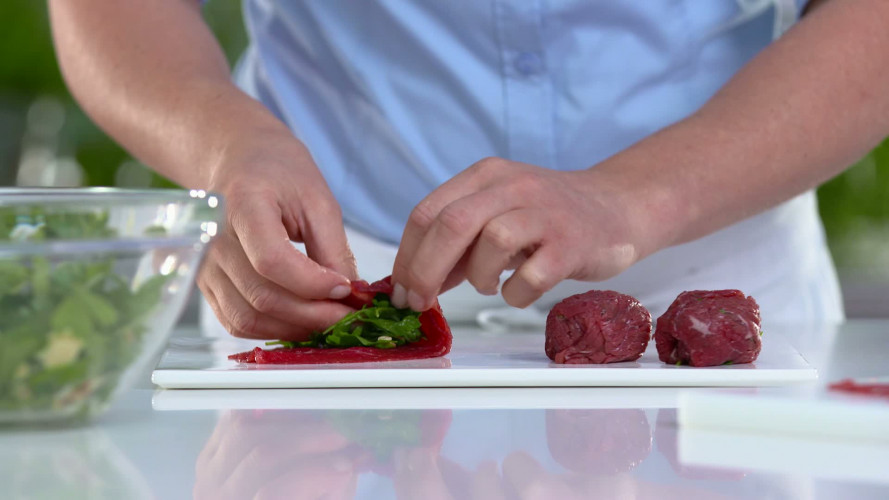 Bonbon van carpaccio stap 3