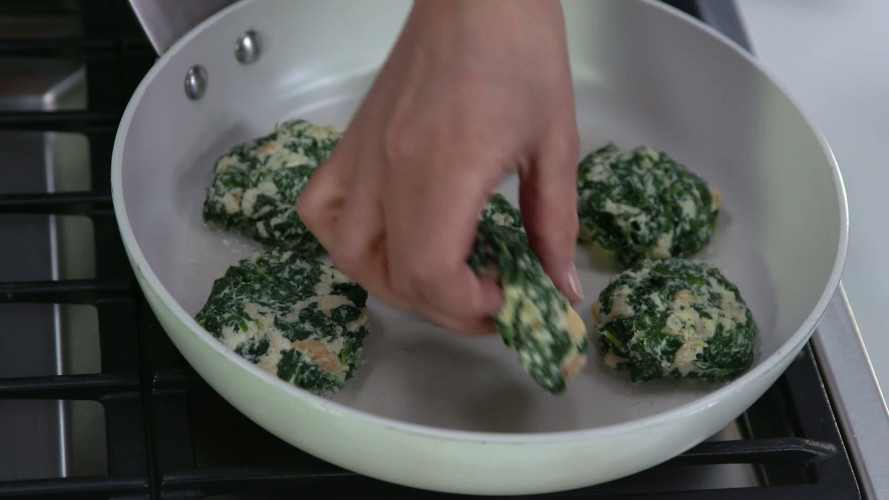 Spinaziekoekjes met crème fraîche stap 6