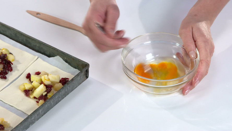 Appel-cranberryflappen stap 5