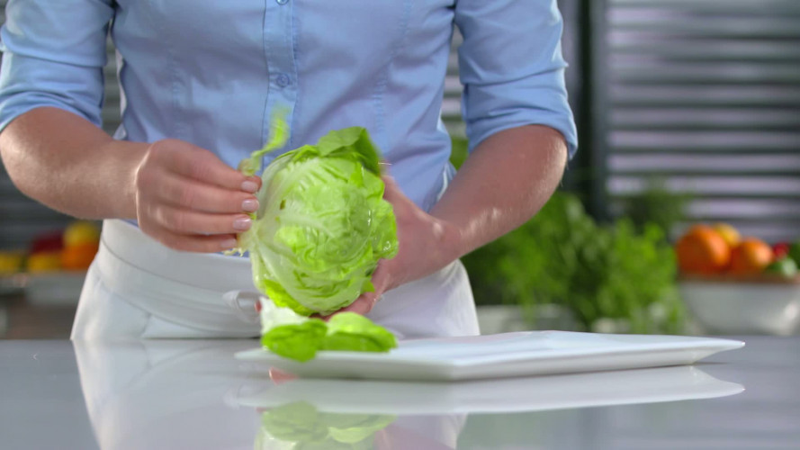 Slablaadjes met gebakken biefstuk stap 3
