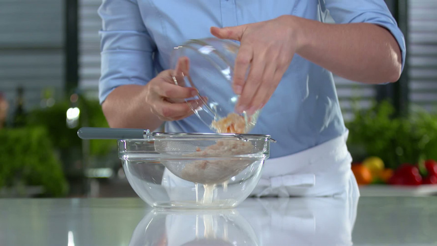 Krabkoekjes met dipsaus stap 1