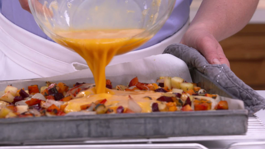 Ovenfrittata met wintergroenten stap 8