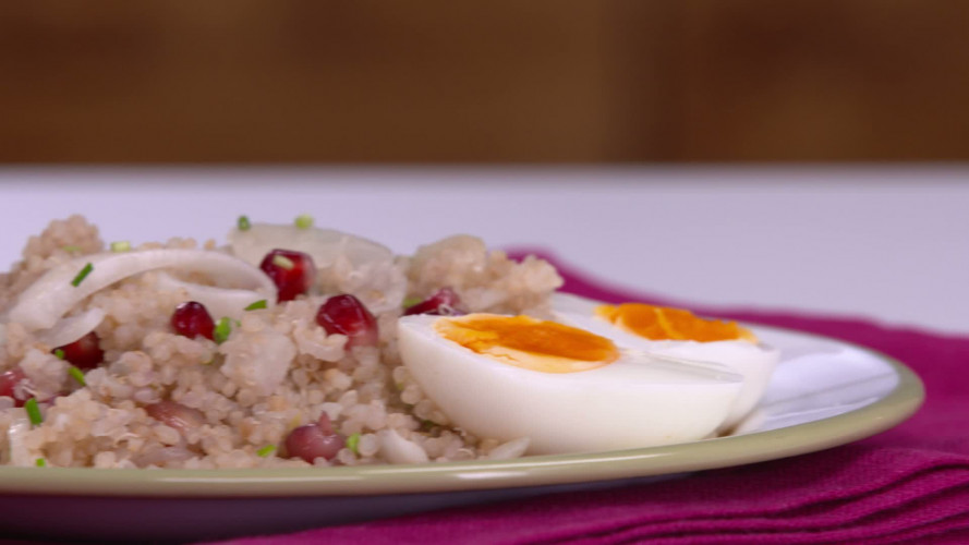 Quinoa met venkel en granaatappelpitjes