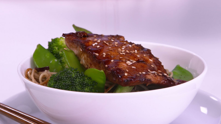 Zalm teriyaki stap 9