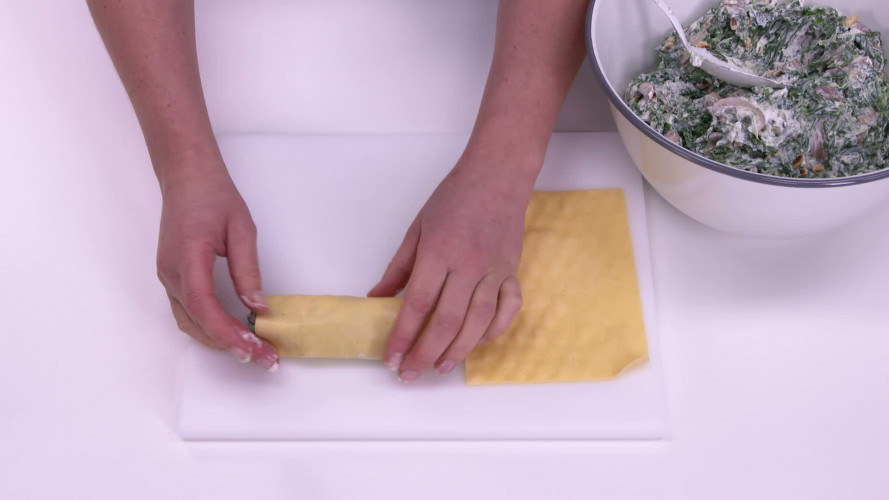 Opgerolde lasagne stap 9