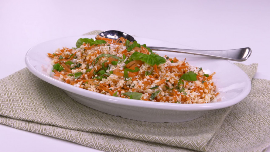 Couscous van bloemkool met wortel