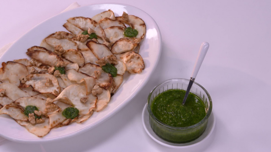 Knolselderij met pesto stap 5