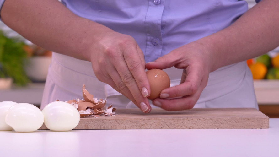 Schorseneren met ham en ei stap 6