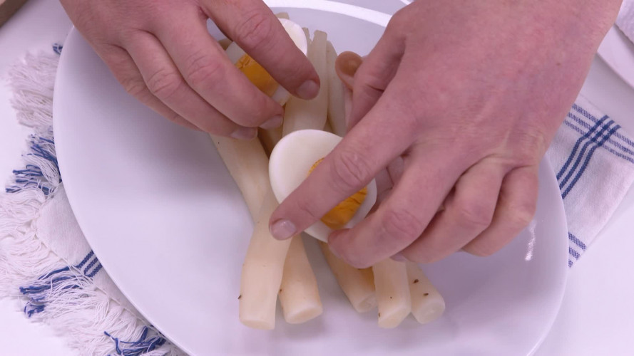 Schorseneren met ham en ei stap 7